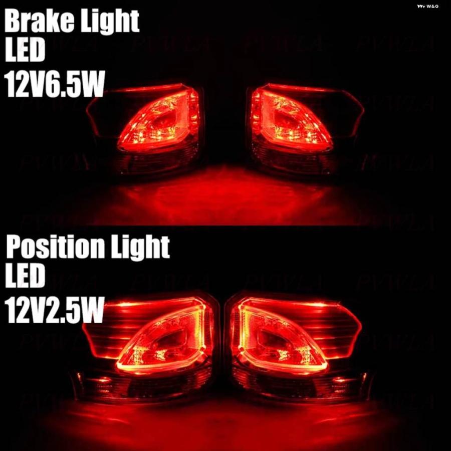 並行輸入品 LEDペア テールライト 三菱 アウトランダー 2013 2014 2015 リアランプ ブレーキライト ポジション テールライトの画像