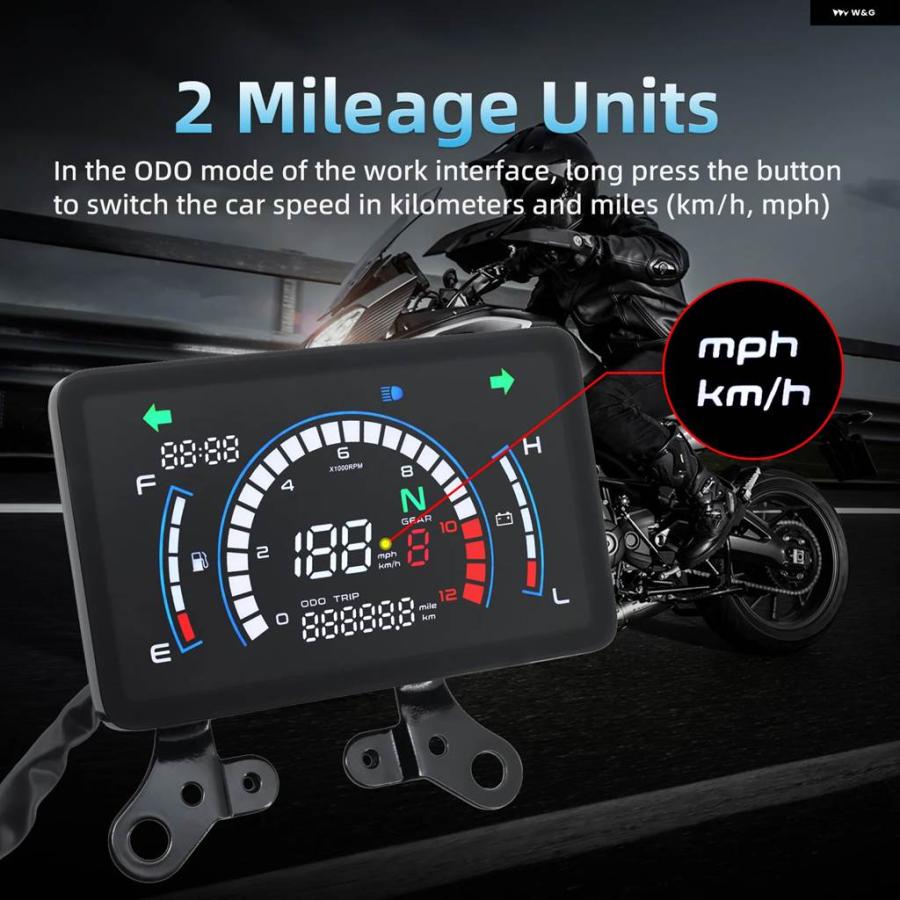 並行輸入品 オートバイ デジタル ダッシュボード ホンダ EX5 スピード メーター タコメーター 燃料計 防水 計器の画像