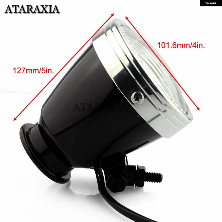 並行輸入品 4インチ ヘッドライト H4 HI/LO ハロゲン ヘッドライト ランプ オートバイ ハーレー チョッパー カフェ レースの画像