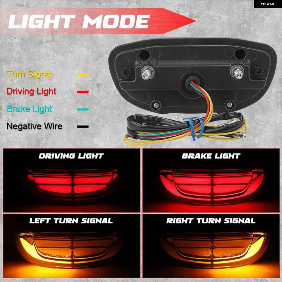 並行輸入品 バイク LED ブレーキ テールライト ウィンカー インジケーター モトリアストップランプ テールライト ホンダ CB250Rの画像