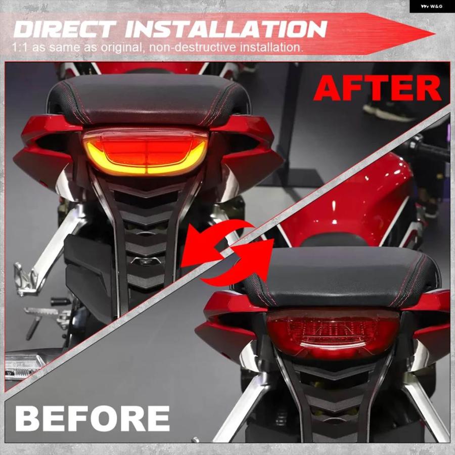 並行輸入品 バイク LED ブレーキ テールライト ウィンカー インジケーター モトリアストップランプ テールライト ホンダ CB250Rの画像
