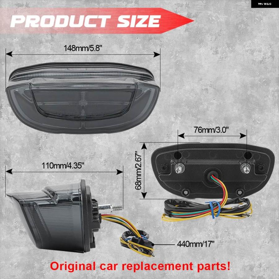 並行輸入品 バイク LED ブレーキ テールライト ウィンカー インジケーター モトリアストップランプ テールライト ホンダ CB250Rの画像