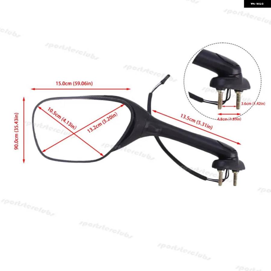 並行輸入品 LED スモーク リアビュー サイドミラー ウィンカーライト K6 K8 GSXR600 750 2006-2010 /K5 K7 GSXR1000 2005-2008の画像