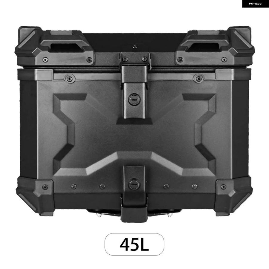 並行輸入品 45L バイクリア ボックス テール ボックス キャリア ツールケース バイク トランク ティンプレートと固定具の画像
