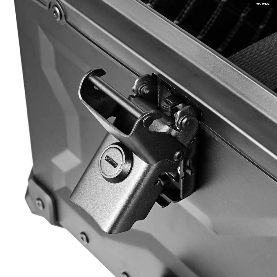 並行輸入品 45L バイクリア ボックス テール ボックス キャリア ツールケース バイク トランク ティンプレートと固定具の画像