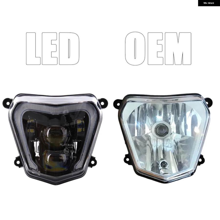 並行輸入品 KTM DUKE 690 R 690R 2012-2016 - 19 E24 E-MARK オートバイ ヘッドライト ランプ H4 バルブ DRL LED ヘッドライトの画像
