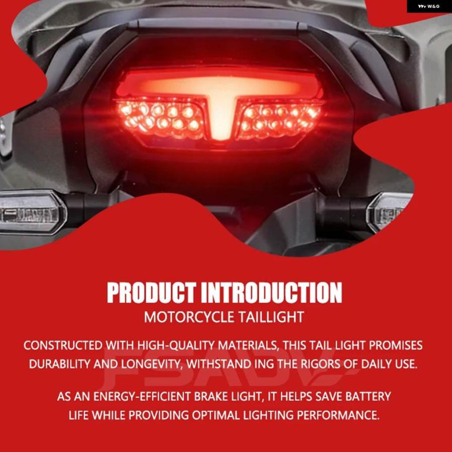 並行輸入品 オートバイ リア テールライト ブレーキウィンカー一体型LED ストップライト ホンダの画像