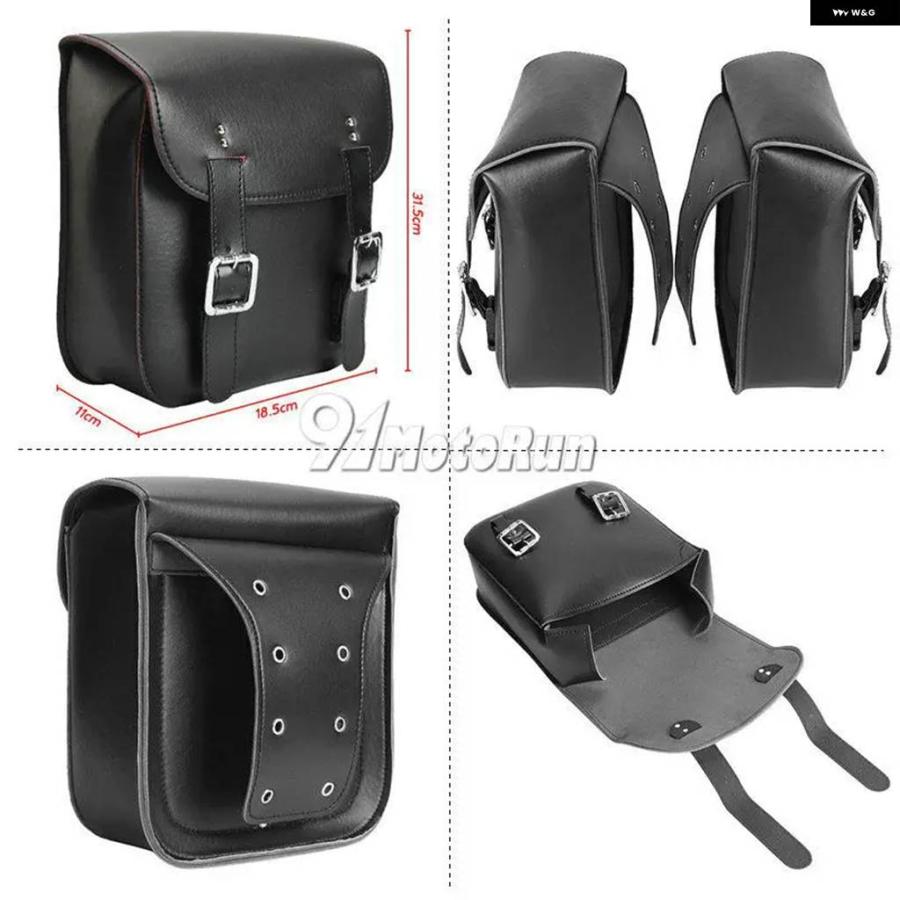 並行輸入品 オートバイ サイド サドルバッグ ホンダ OW スピリット エアロ VT750 VT1100 VTX1300 / カワサキ VN 900 1500 1600の画像