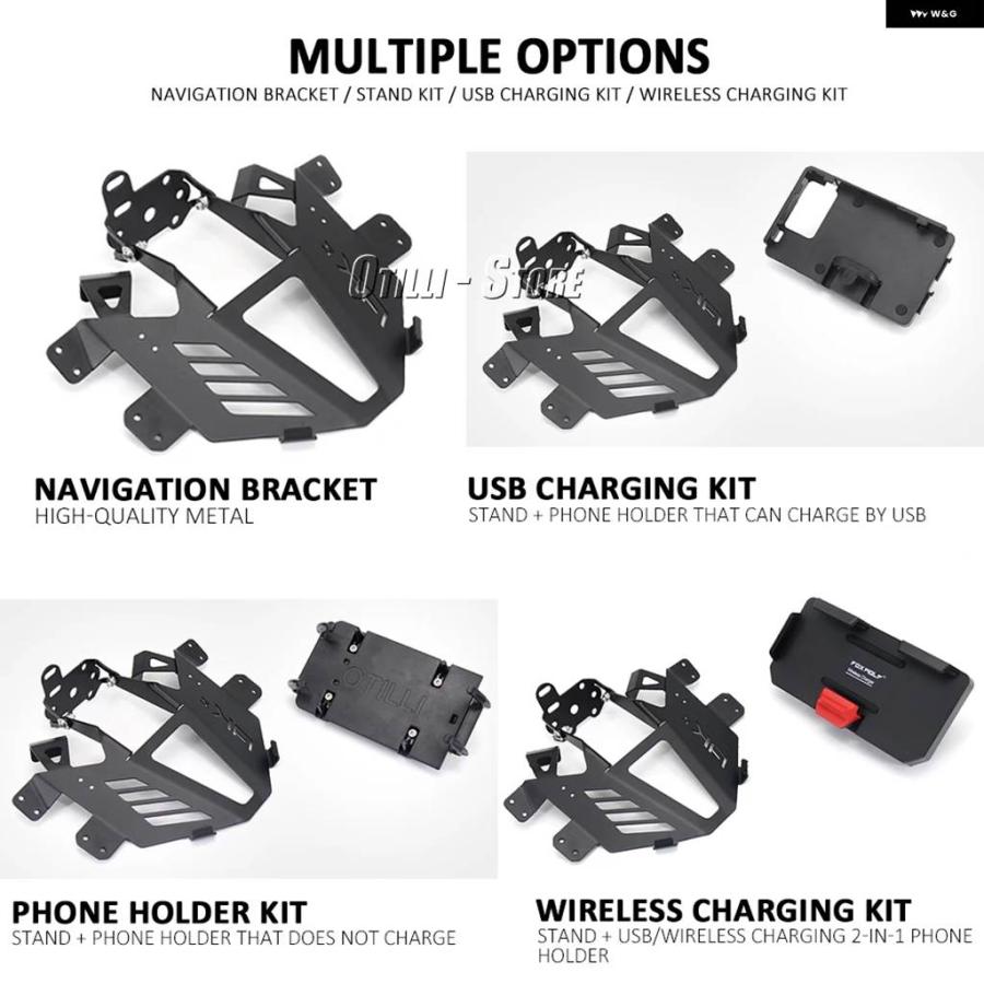 並行輸入品 KYMCO AK550 2023-2025 2024 オートバイ スマートフォン ホルダー スタンド GPS マウント ナビゲーション ブラケットの画像
