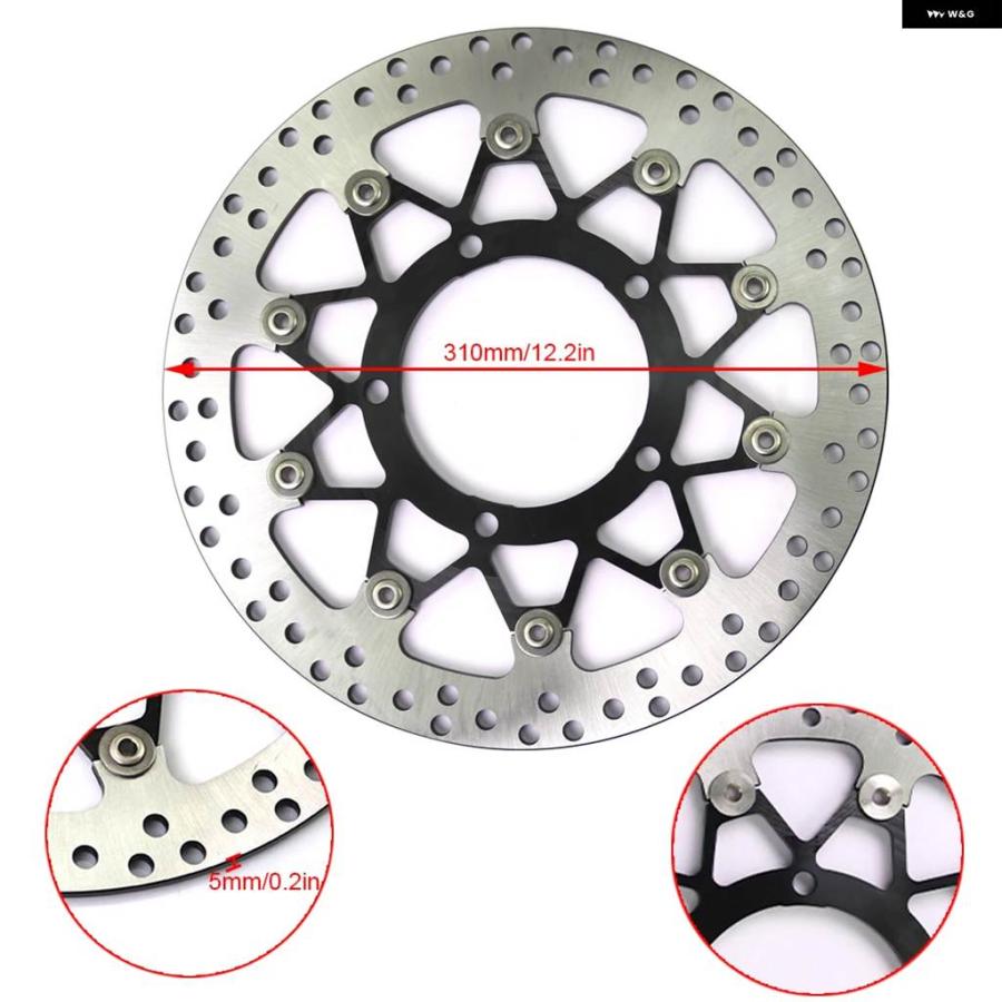 並行輸入品 オートバイ 310MM+240MM フロント/リア ホイール ブレーキディスク ローターセット ホンダ CB650R 2019-2022の画像