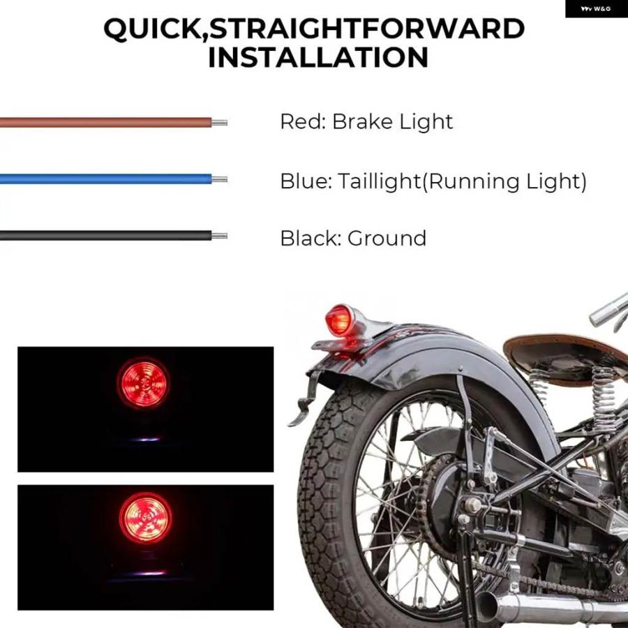 並行輸入品 オートバイ 12V LED テールライト ブラケット アクセサリー ハーレー チョッパー ズ マウント オートバイの画像