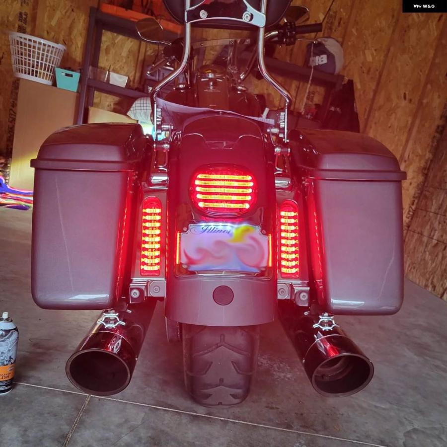並行輸入品 LED サドルバッグ フィラー ライトブレーキテールウィンカー ハーレー ツーリングストリートグライド ロードキング Fの画像