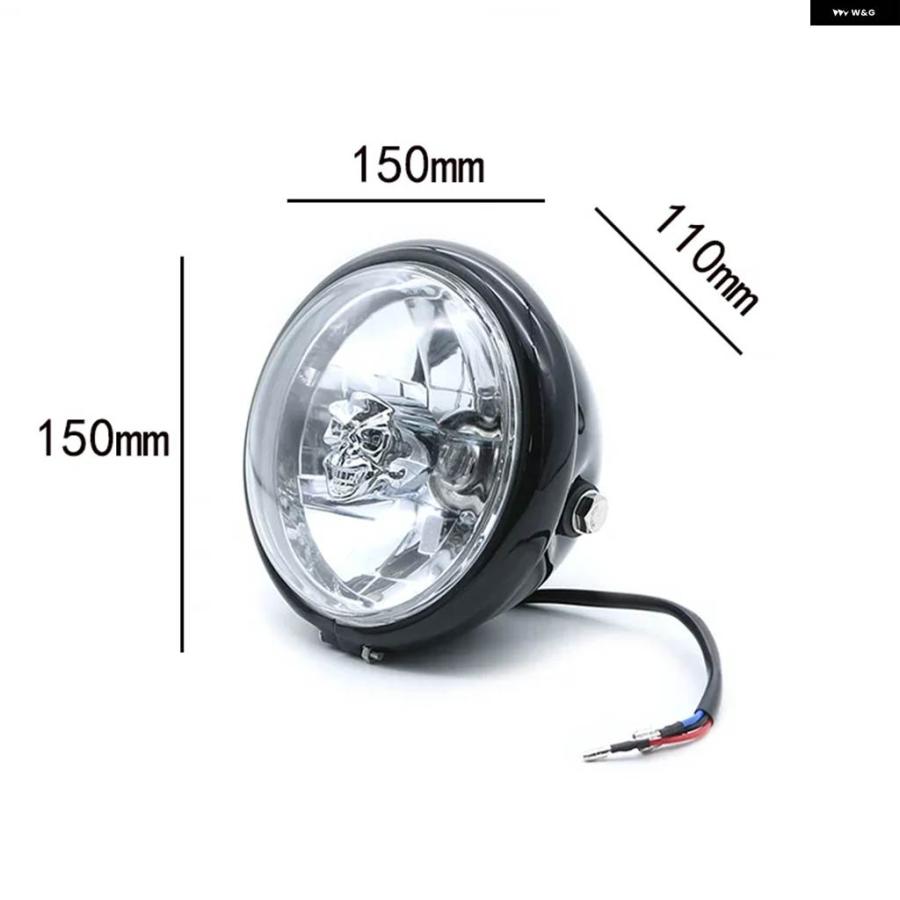 並行輸入品 12V オートバイ スカル バルブ ヘッドライト ヘッドランプ ハーレー ダイナ FLHT ファットボーイ FLST ホンダの画像