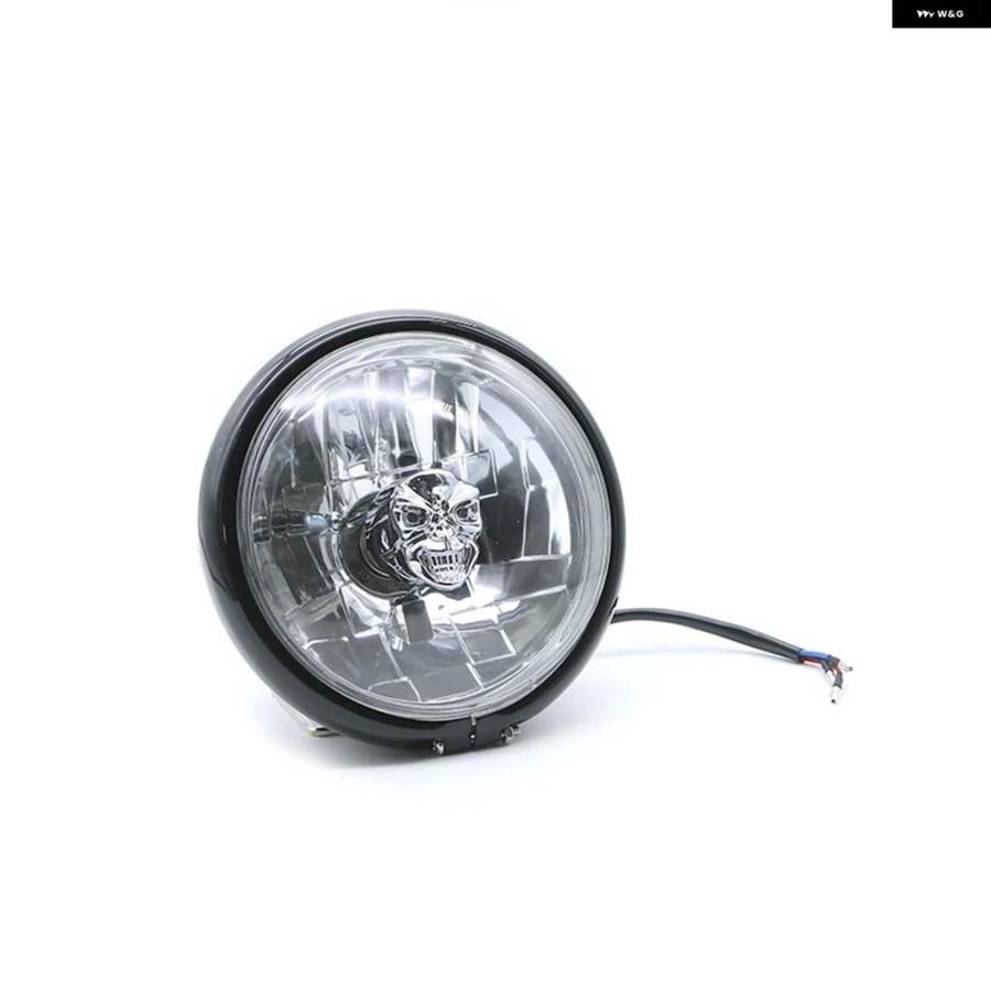 並行輸入品 12V オートバイ スカル バルブ ヘッドライト ヘッドランプ ハーレー ダイナ FLHT ファットボーイ FLST ホンダの画像