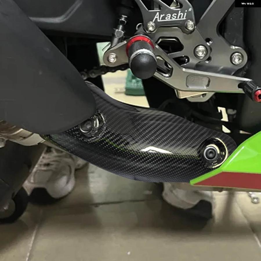 バイク用 社外スポーツマフラー カーボン調カバー 並行輸入品 カーボン オートバイ エキゾースト パイプ カバー カワサキ