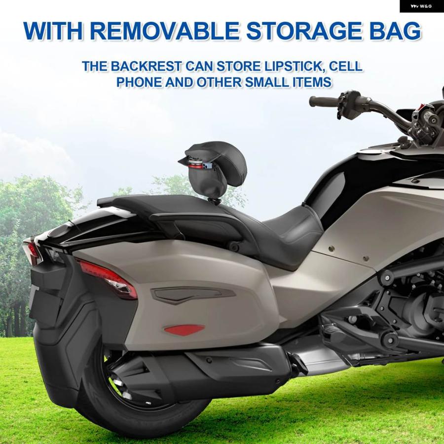 並行輸入品 ドライバーバックレスト マウント キット 収納 ポーチCAN-AM SPYDER F3 F3S F3T F3LTD 2015-2024 オートバイ シート_5