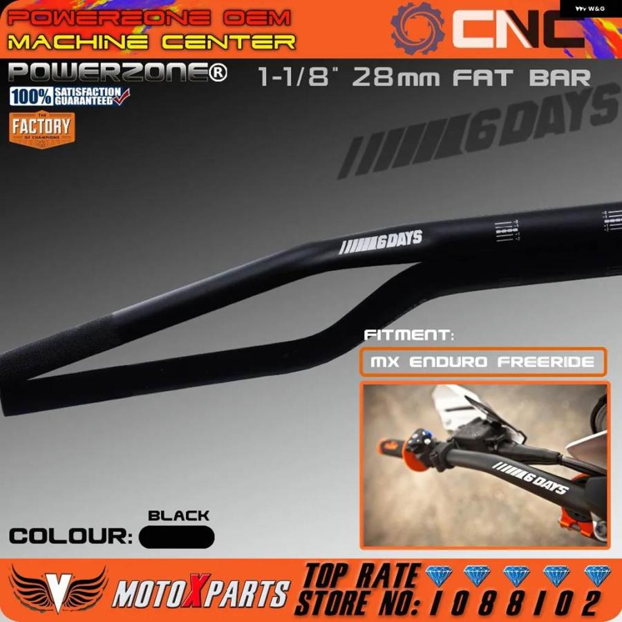 並行輸入品 SIXDAYS MOTORCYCLE 1-1/8インチ ファットバー ハンドルバー KTM SX SXF EXC XCW EXCF エンデューロ CRF YZF WRF KXF_3