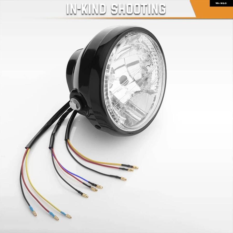 並行輸入品 12V 7インチ オートバイ 丸型 ヘッドランプ H4 ハロゲン 9線式 モト ハーレー_10
