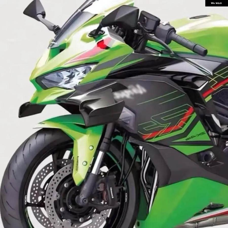 並行輸入品 カワサキ ZX-4R ZX-4RR ZX-25R ZX25R 2020-2024 フェアリング ウィングレット フィン トリム カバー バイク ウィング プロテクター ウィン_4