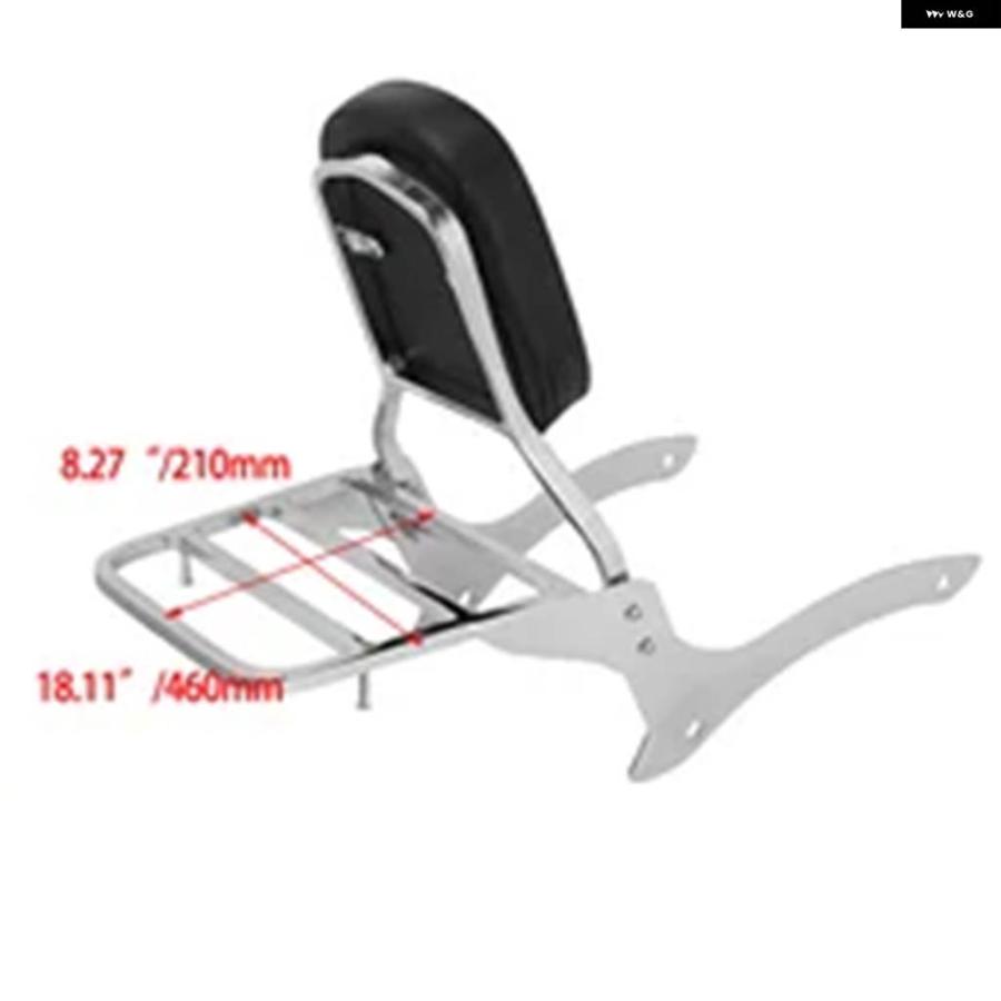 並行輸入品 ヤマハ V-STAR XVS1100 DRAG STAR DS1100 99年以降モデル用 着脱式パッセンジャーバックレスト シーシーバー ラック サポート_6