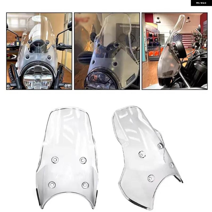 並行輸入品 ヒマラヤン ロイヤルエンフィールド ヒマラヤン450 ウインドシールドカスタム高さと厚みを増_4