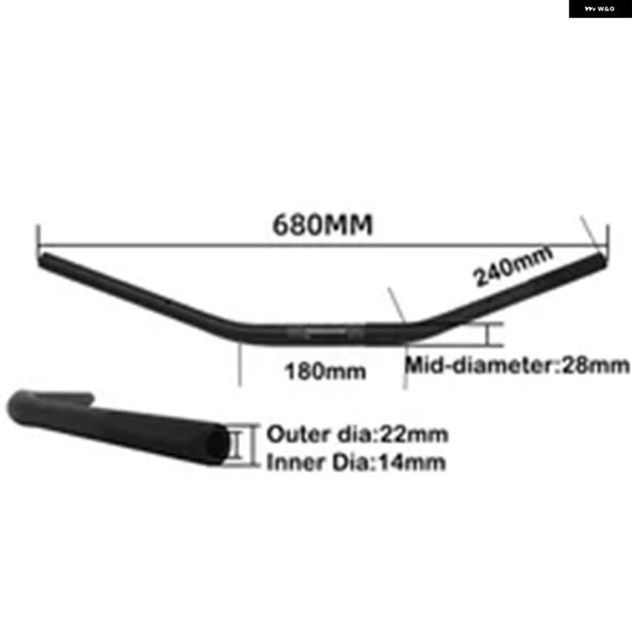 並行輸入品 オートバイ ハンドルバー 1-1/8インチ 28MM ステアリングホイール フラット 68 CM CRF YZF KLX EXC ピットダート バイク スクランブラー_7