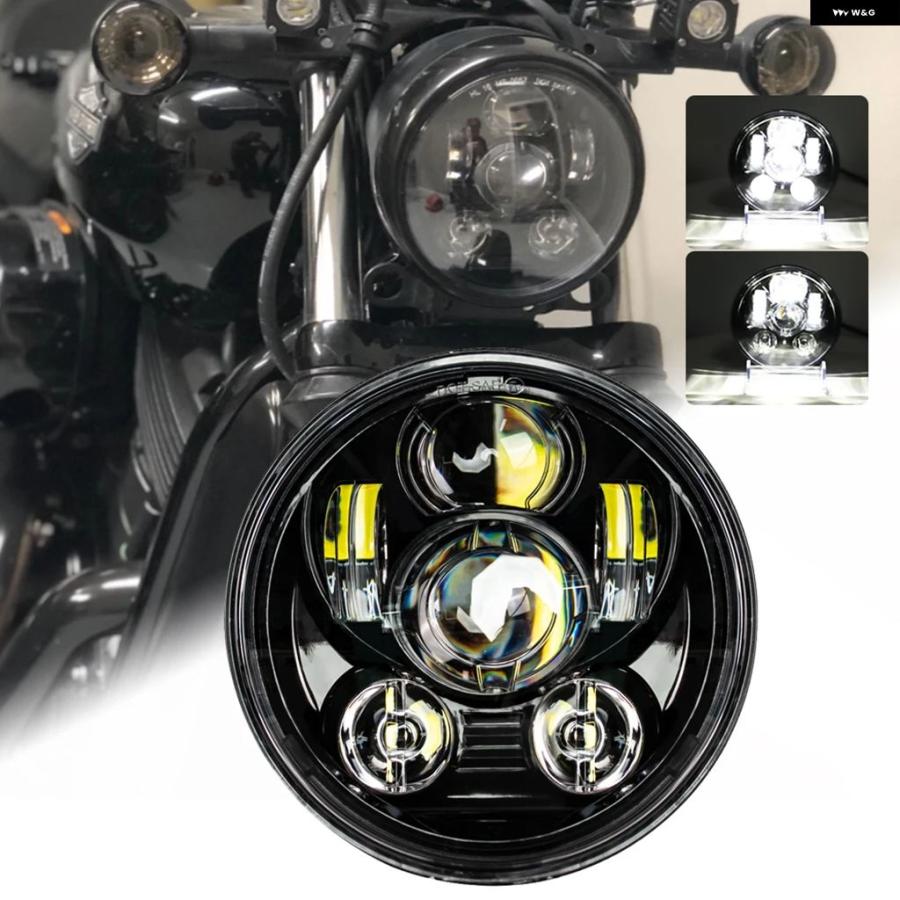 並行輸入品 スタイル 5.75インチ LED ヘッドライト 5-3/4インチ DRL 