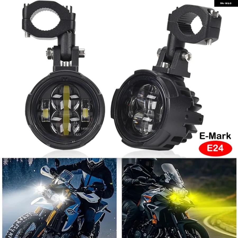 並行輸入品 デュアルカラー バイク ライト フォグランプ LED 補助