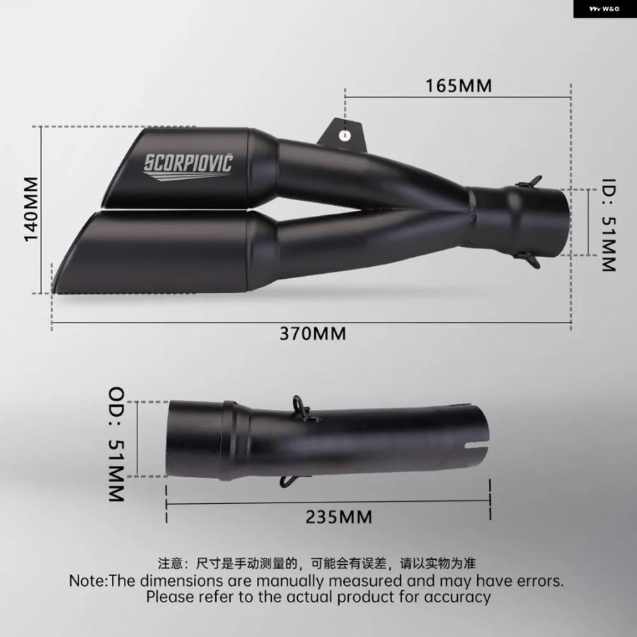 並行輸入品 300 CM500 CM300 CMX500 CMX300 2017 - 2023 オートバイ マフラー 51MM マフラー DBキラー エスケープ_7