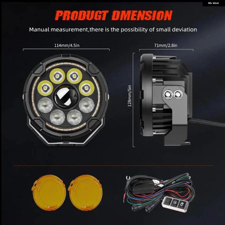 並行輸入品 5インチ ハイ/ロービーム 高出力 110W GR ADV オートバイ LED スポットライト ハーネス スイッチ BMW R1200GS LC 2014-2018_7
