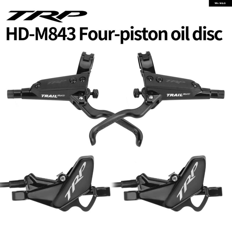 TRP TRAIL EVO リア 油圧ディスクブレーキセット 並行輸入品 TRP TRAIL EVO HD-M843 4ピストン 油圧 ディスクブレーキ