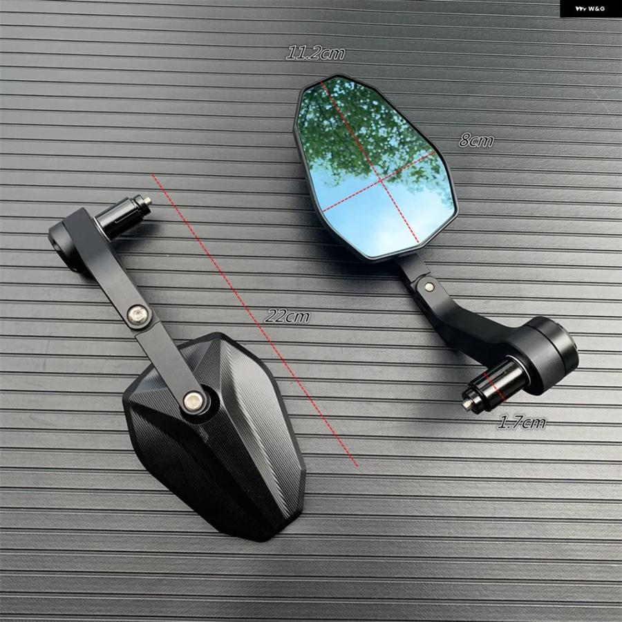 ブランド登録なし - 並行輸入品 ベネリ レオンチーノ 500 250 800 トレイル 自動二輪車 リアビュー 手持ち部分赤ちょうちん エンドサイドミラー