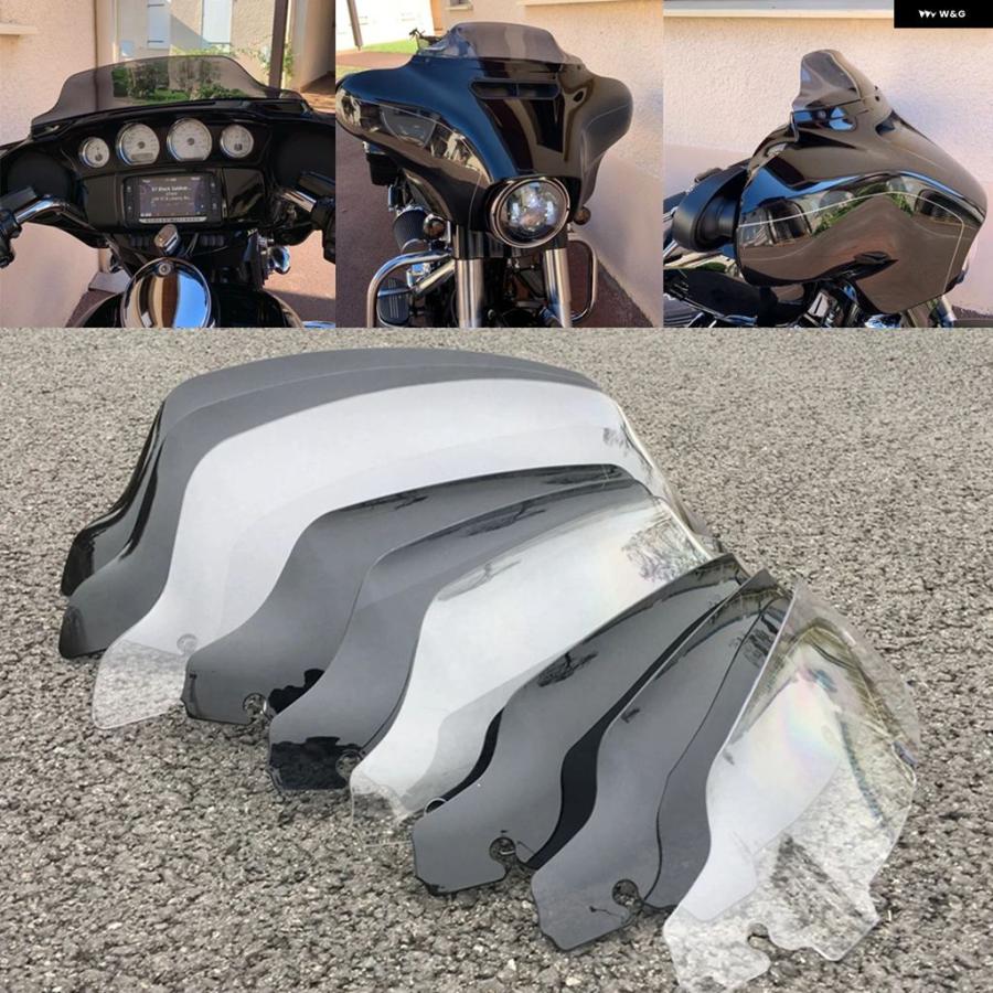 ブランド登録なし - 並行輸入品 ハーレー ツーリング FLHT FLHX 2014-2022 /噴煙/せつ然たる 4.5in 7in 10.5in 縮くれる 向こう正面 玻璃