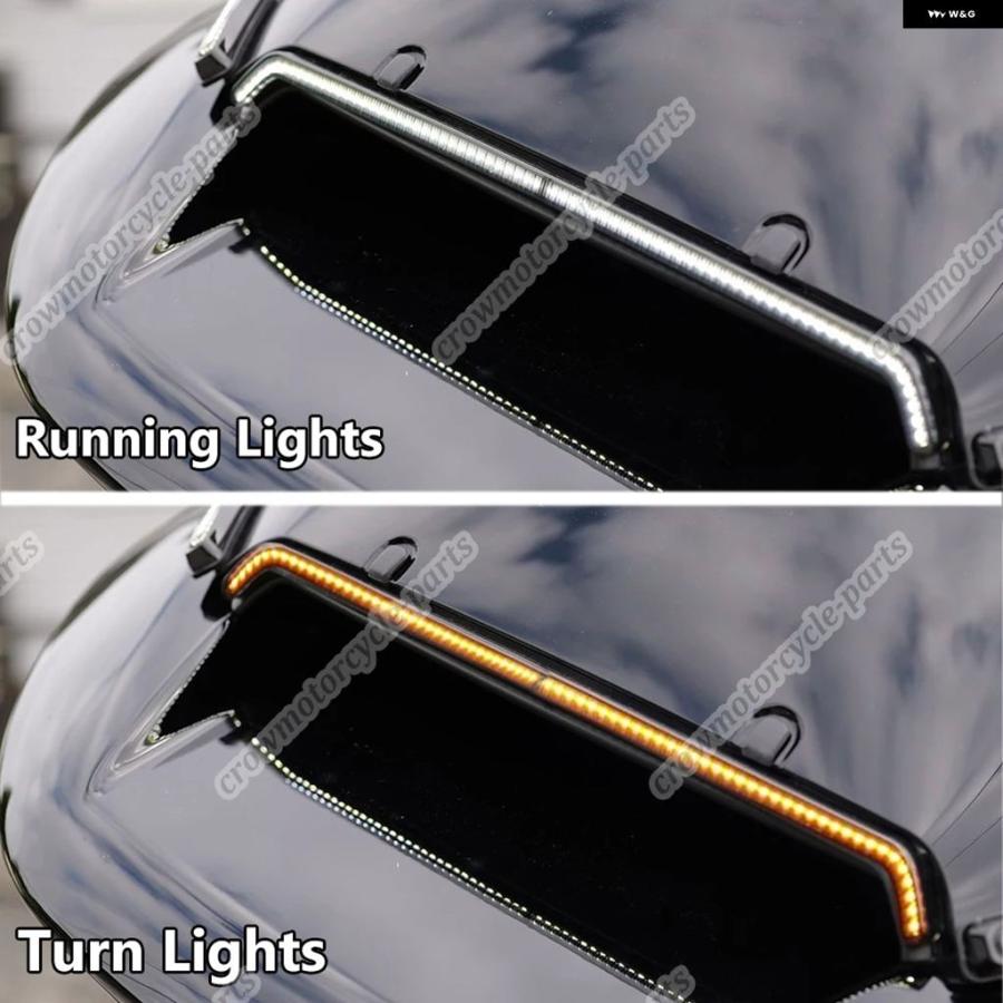 ブランド登録なし - 並行輸入品 自動二輪車 LED真っただ中 フェアリング ベント ハーレー 2023 2024 ツーリング CVO 121 117 ロードグライド ST FLTRXSE FLTRX FLTRXSTSE