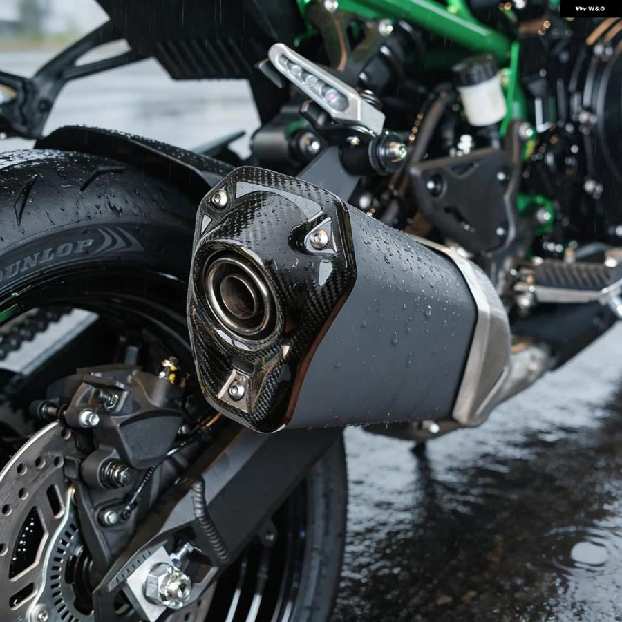 ブランド登録なし - 並行輸入品 炭素 自動二輪車 テールエキゾースト 配管 マフラーヒートカバー カワサキ Z900 2017-2026 演戯 表現スタイル