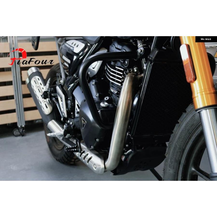 ブランド登録なし - 並行輸入品 スクランブラー400X 400XC迅速さ 400迅速さ T4 スラクストン400 トラッカー400 発動機 衝突 赤ちょうちん バンパー ひな型 プロテクター ガー