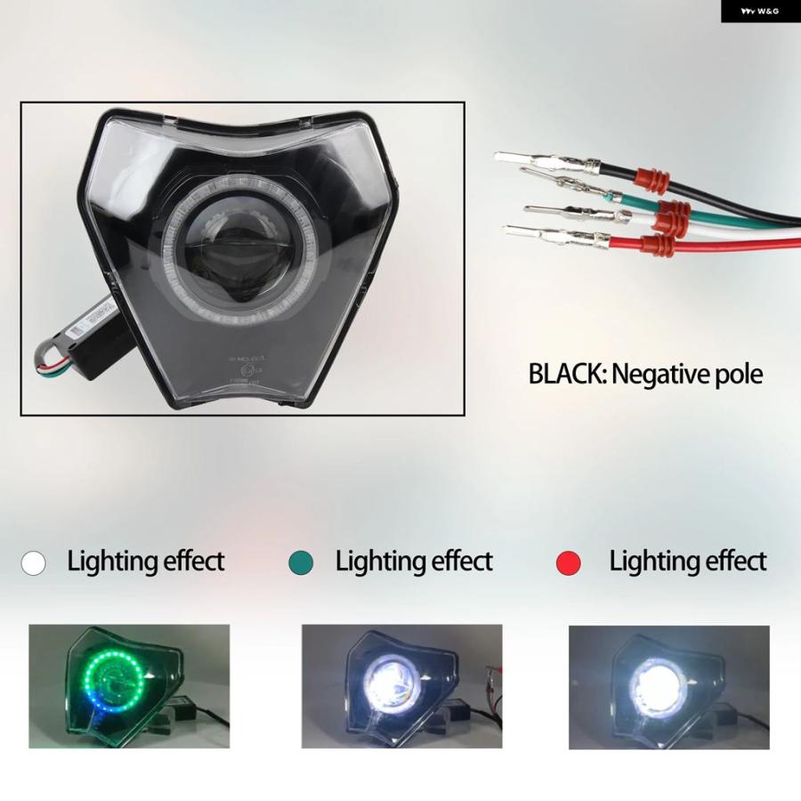 ブランド登録なし - 並行輸入品 自動二輪車 前照灯 適用業務 取り締まる エンジェルアイライトピットダート 自動二輪車 KTM 690 SMCR 2019-2023 EXC XCW 14-23 TPI 125-300 17-23 レーシン