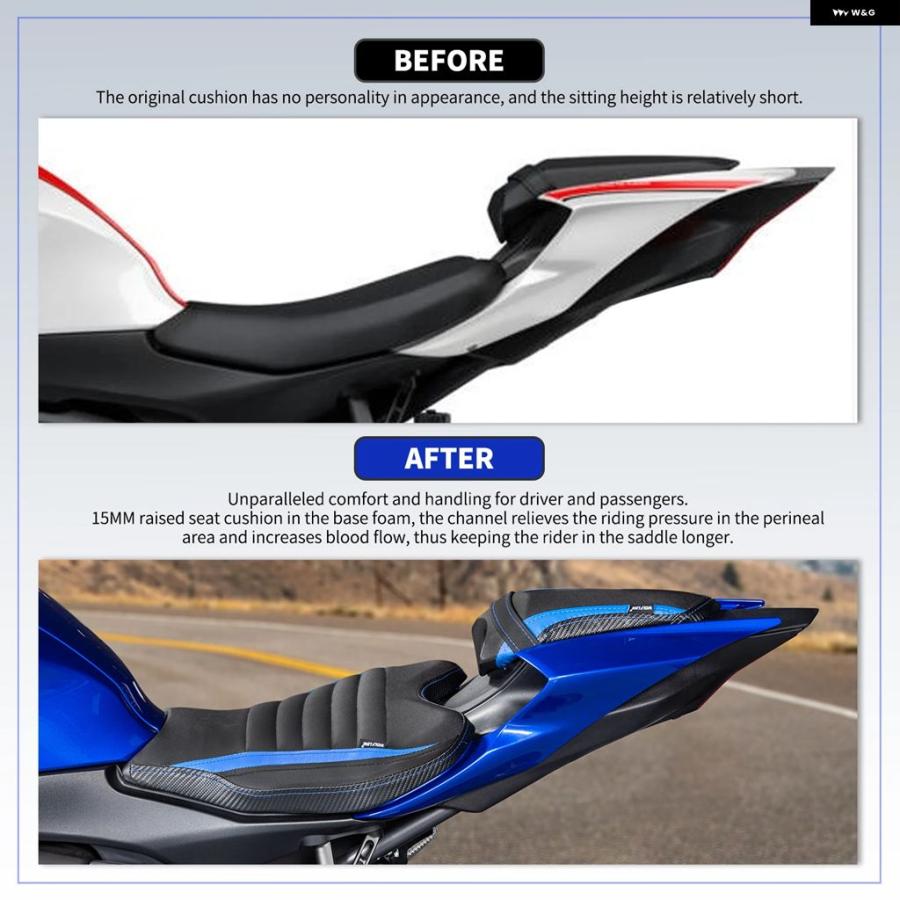ブランド登録なし - 並行輸入品 自動二輪車 向こう正面１番ウッド シートリアパッセンジャーシート 座蒲団 ヤマハ YZF R7 YZF-R7 2021-2022 - 24