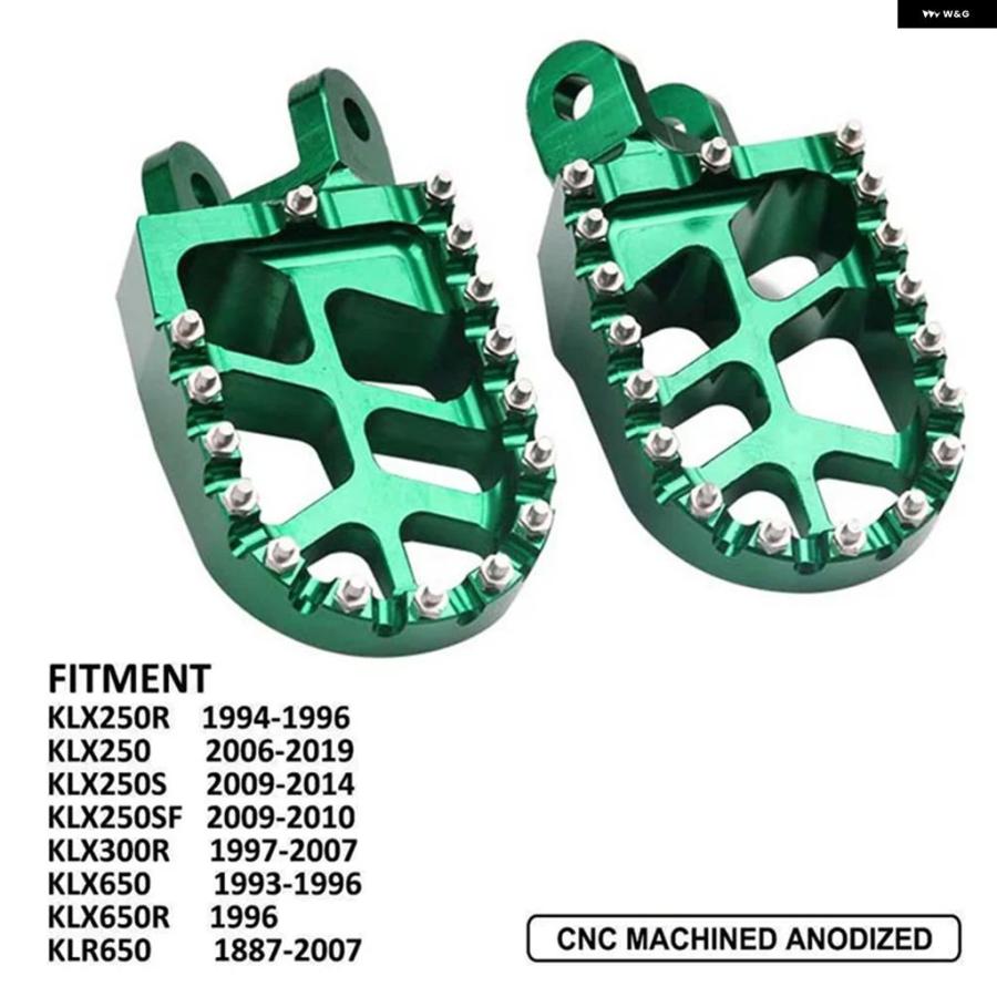 ブランド登録なし - 並行輸入品 ダート 自動二輪車 フットペグ ペダル カワサキ KLX250 KLX250R KLX250S KLX650 1994-2020 ダート 自動二輪車