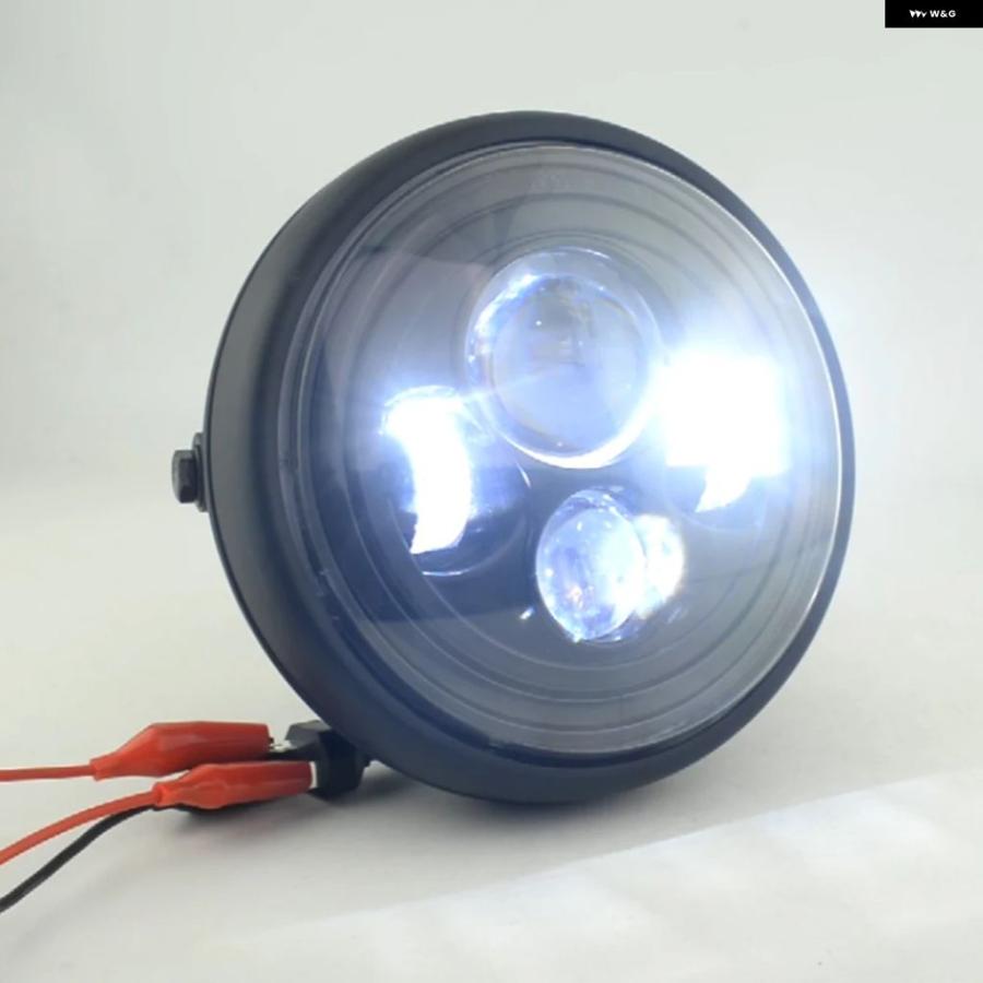 ブランド登録なし - 並行輸入品 LED 前照灯 7in 自動二輪車 HILO 4 LED ランプライトプロジェクター ハーレー ホンダ カワサキ 井戸釣瓶