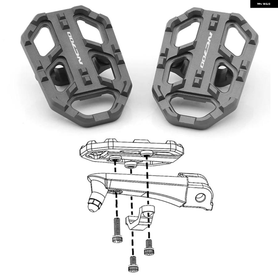 ブランド登録なし - 並行輸入品 MOTO フットペグ ペダル フットレスト フットペグ 引伸機 ホンダ NC700 S 2012-2014 NC750S 2014-2018