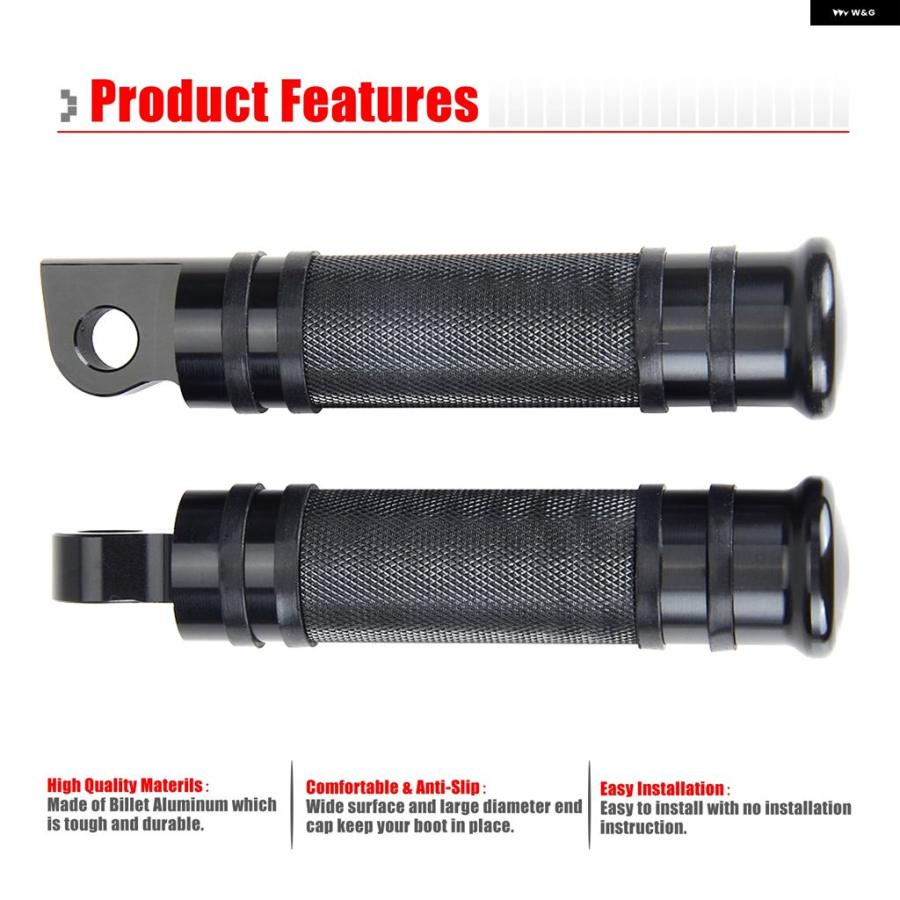 ブランド登録なし - 並行輸入品 牡型 マウント フットペグ 自動二輪車 乗り手 フットペグ フットレスト ペダル ハーレー 運動競技はやりっ子 1200 ダイナ ロードキング