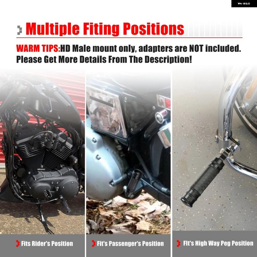 ブランド登録なし - 並行輸入品 牡型 マウント フットペグ 自動二輪車 乗り手 フットペグ フットレスト ペダル ハーレー 運動競技はやりっ子 1200 ダイナ ロードキング