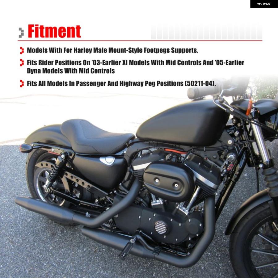 ブランド登録なし - 並行輸入品 牡型 マウント フットペグ 自動二輪車 乗り手 フットペグ フットレスト ペダル ハーレー 運動競技はやりっ子 1200 ダイナ ロードキング