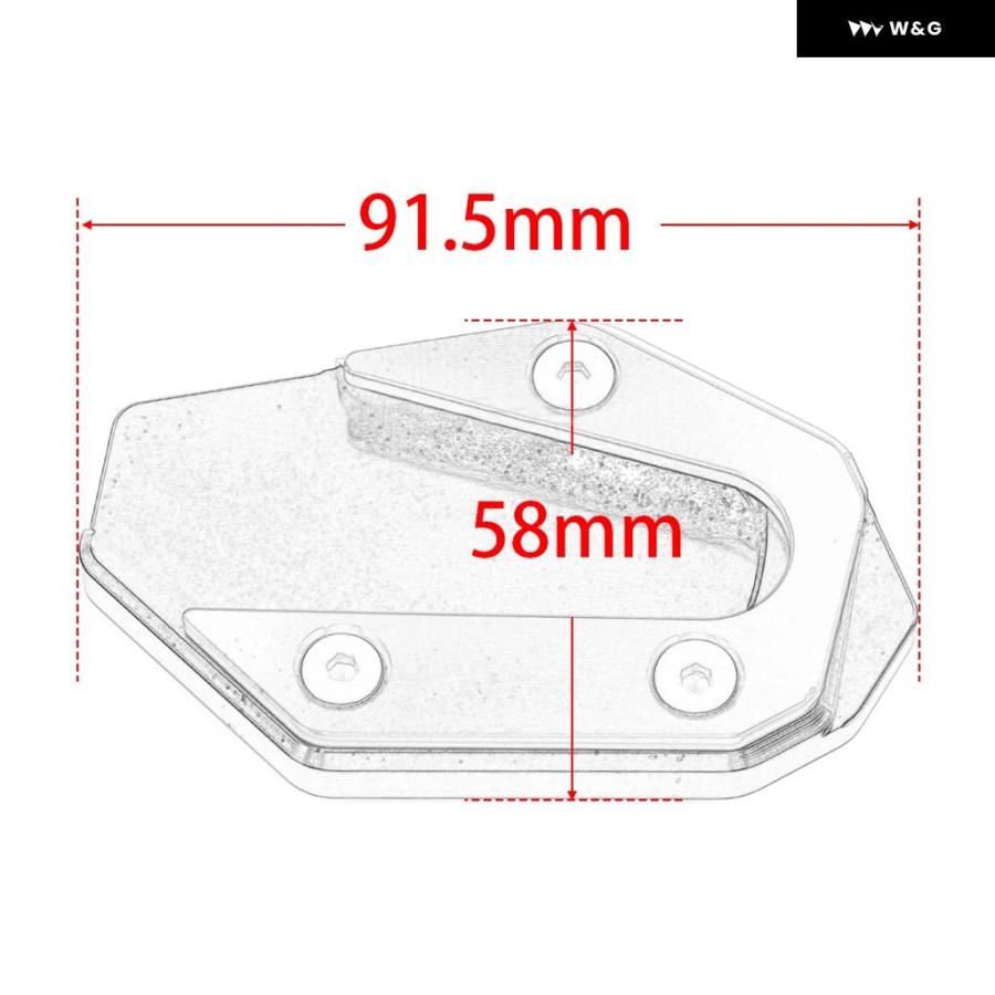 並行輸入品 MT03 オートバイ バイク CNC サイド スタンド プレートキック スタンド 延長 パッド 引き伸ばし ヤマハ M | ブランド登録なし | 06
