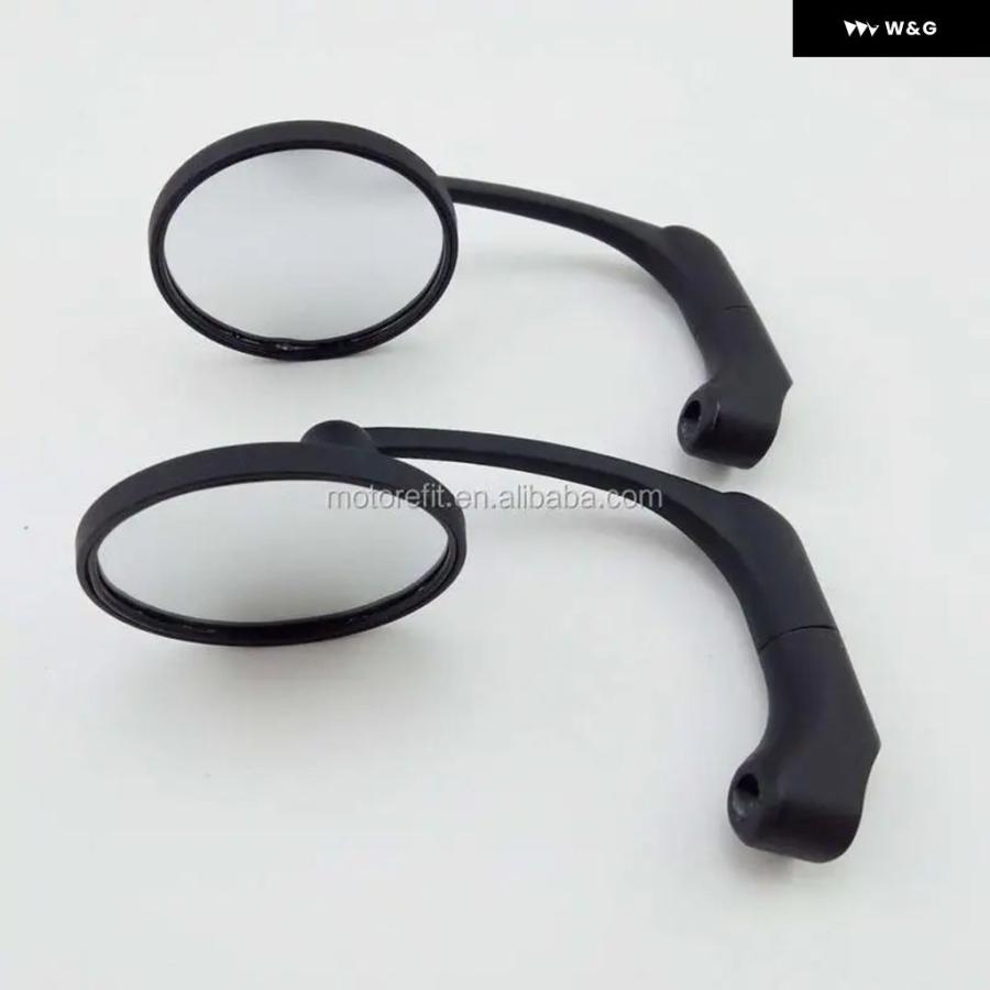 並行輸入品 プロモーション ブラック 汎用 オートバイ バイク レース10MM 8MMバックミラー カスタム パーツ  カスタムの画像