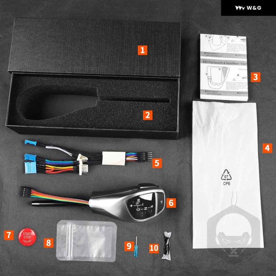 並行輸入品 BMW Z4 E85 E86 2001-08 アクセサリー 車内 LED ギア シフト ノブ シフター ボタン カスタ | ブランド登録なし | 08