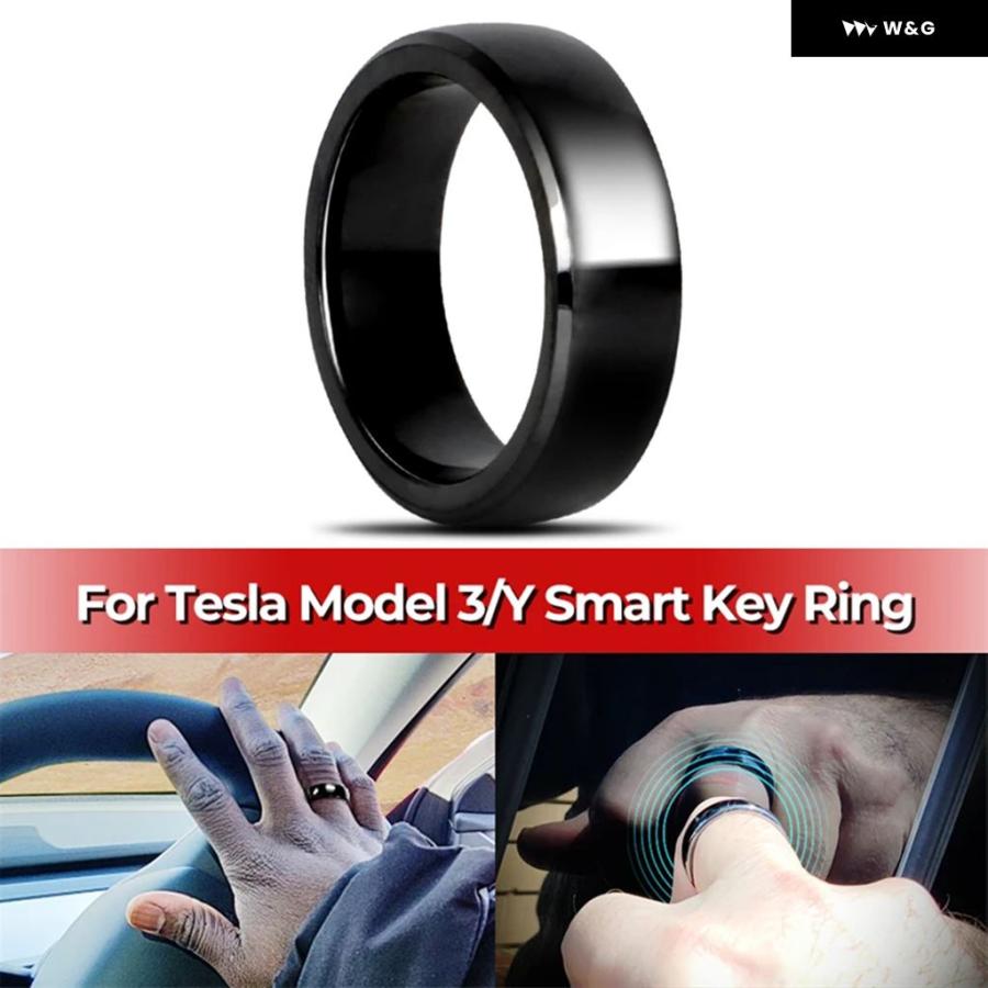 並行輸入品 テスラ モデル3 モデルY スマートキーリングアクセサリー NFCセラミックリング キーカードキーフォブ交換用 カード | ブランド登録なし | 06