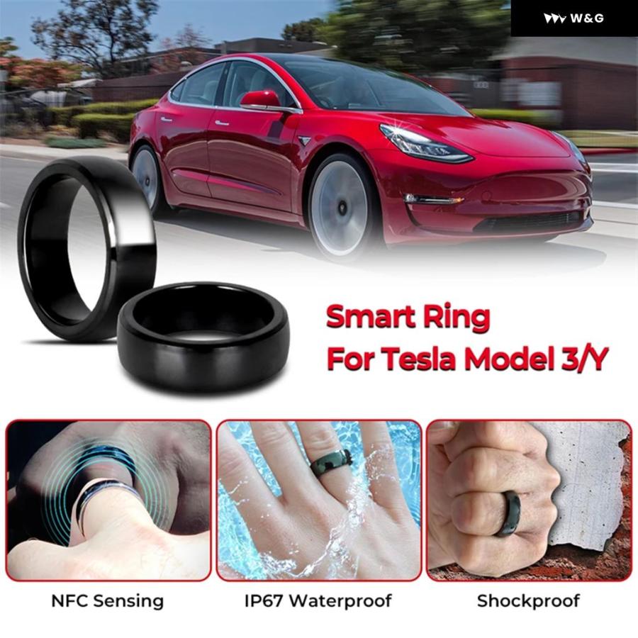 並行輸入品 テスラ モデル3 モデルY スマートキーリングアクセサリー NFCセラミックリング キーカードキーフォブ交換用 カード | ブランド登録なし | 07