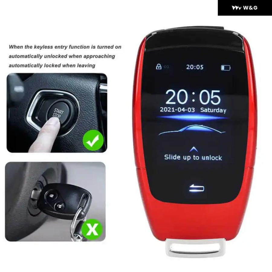 並行輸入品 汎用 スマートカーキーTK900 LCDタッチスクリーンスマートキーリモートキーレスエントリースタートストップ エンジ | ブランド登録なし | 07